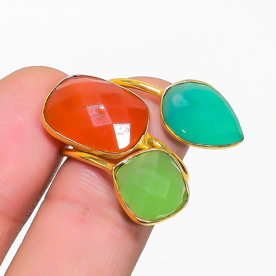 Carnelian, Onyx Gemstone Handmade 925 Sterling Silver Jewelry Ring Size 6 KJ-1623