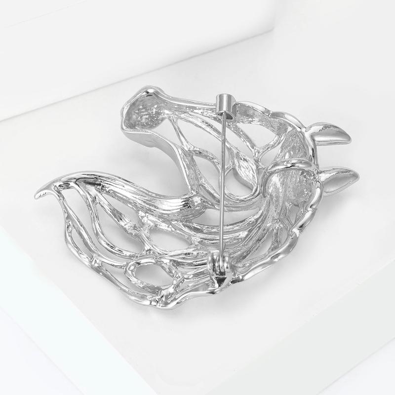 Модные броши из сплава в виде знака зодиака Лошадь для женщин, булавки в виде животных, аксессуары для костюма и пальто, повседневные аксессуары для вечеринок, подарки на Новый год