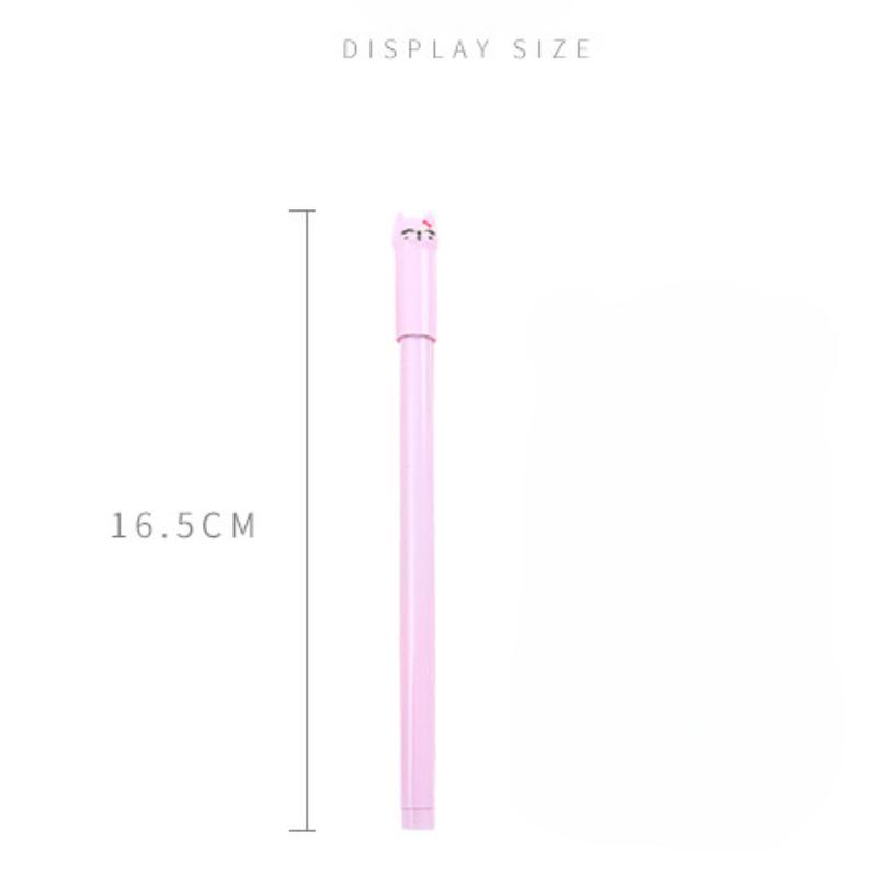1/3/6 PCS Creative Stationery Pen Cute Cartoon Cat Pen Cap Office Neutral Pen Signature Pen