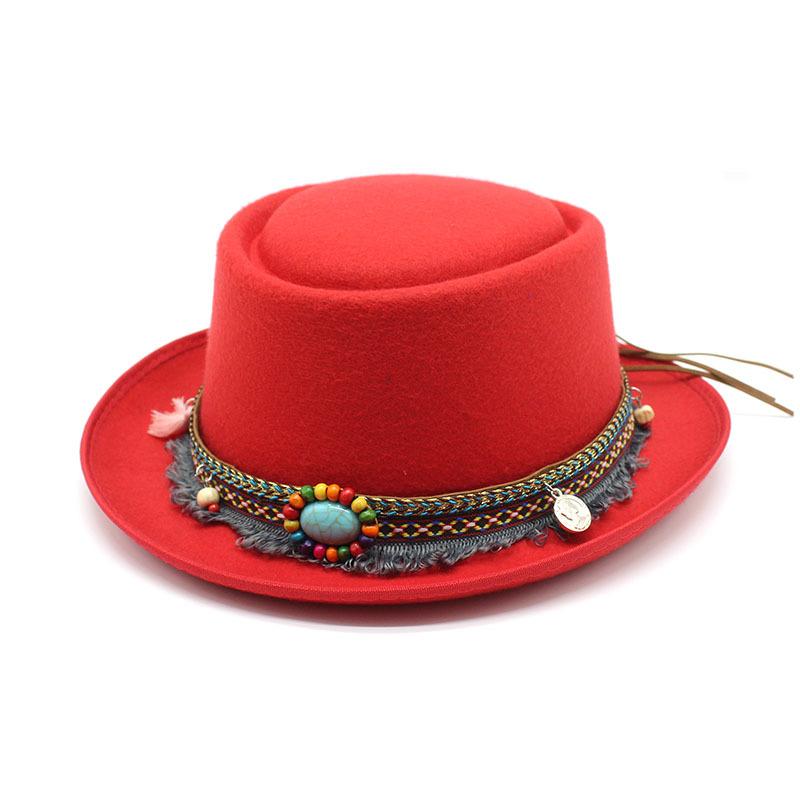 Вестерн цилиндр шерстяной цилиндр шляпа мужчины и женщины открытый дорожный головной убор зимняя шляпа джентльмена