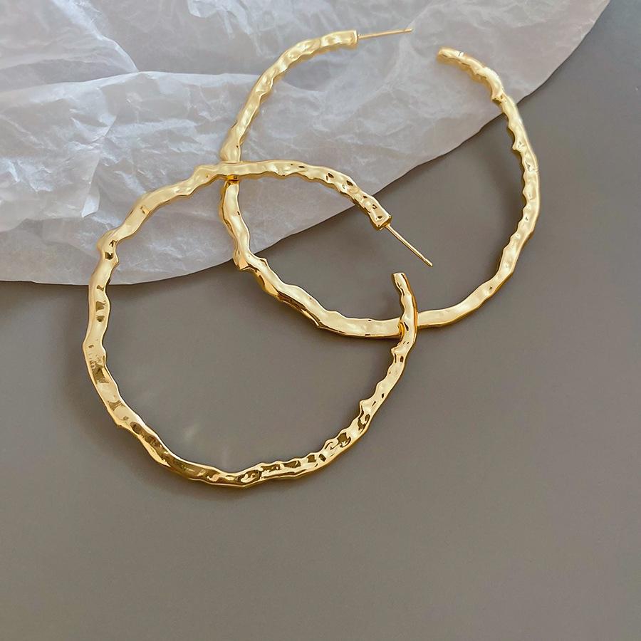 Серьги-кольца из золота с измельченным серебряным цирконом серьги Европейский и американский дизайн серег нишевые