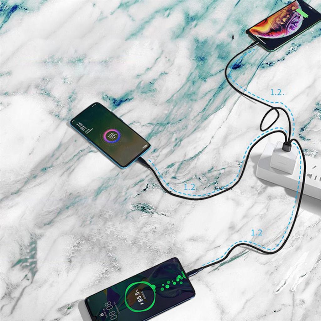 Модернизированный многофункциональный зарядный кабель 3 в 1 Type C/USB кабель для зарядки телефонов и планшетов быстрое и удобное решение для зарядки