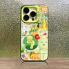 Чехол для телефона для iPhone 16,15,14,13,12,11,Pro,XS,Max,Plus,Mini,SE Зеленый S-Smiski Конфетный Матовый Ударопрочный Чехол