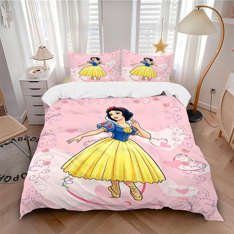 Snow White'S Journey Print 3Pcs Bedding Setduvet Cover With 2 Bedropillowcase Home Birthday Gift