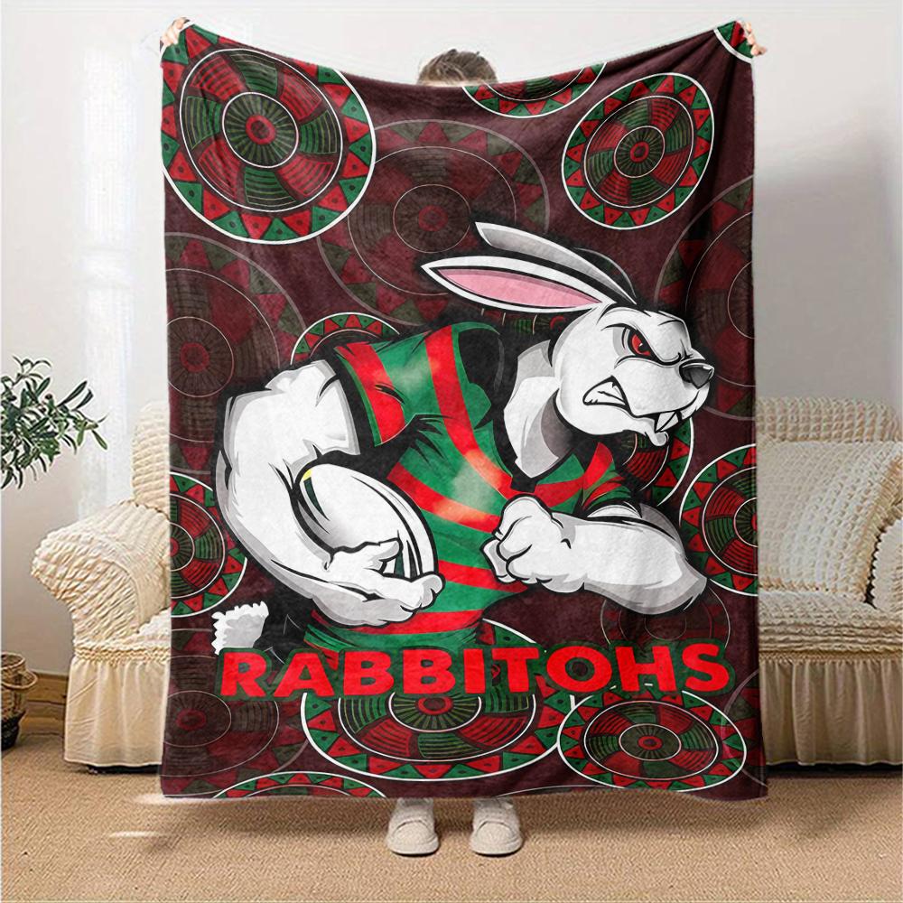 1pc Football Team (66) Blanket, Gift, for Men and Women, Soft Blanket, Good for Sofa Bed Couch Travel, Lightweight Flannel Blanket