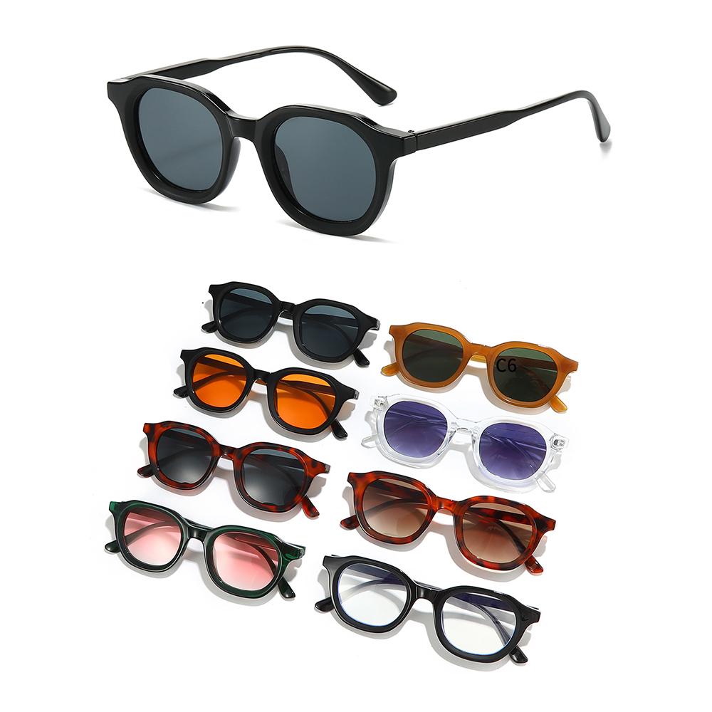 Hip-Hop Oval Sunglasses Simple Versatile Sun Glasses Trendy UV Protection Shades for Men and Women