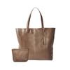 Tote Genuine Large Large Business Unisex Gb1005a Mocha [Goldmen] Women's Bag, Leather, A4, Capacity, Tote, Leather, Mother's Bag, Bag, Travel,