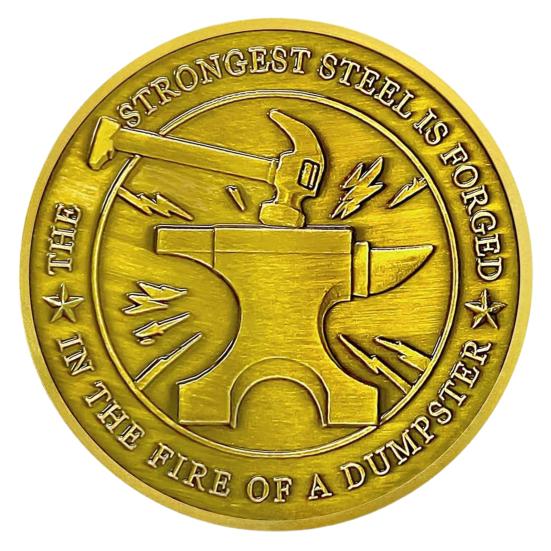 7/9 шт. монета Dumpster Flame Challenge двусторонняя резная металлическая памятная медаль медальон круглая коллекционная монета украшение для домашнего офиса