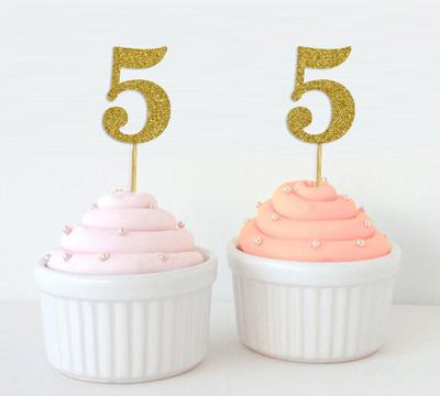 Дарлинг Сувенир| Ботворезы для кексов с номером 5 на день рождения | Украшения для десерта на день рождения, годовщину, упаковка