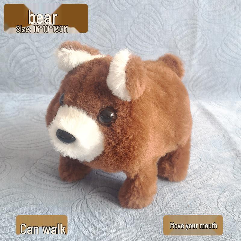 Plush Electric Walking & Barking Teddy Dog Simulation Toy for Children
