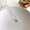 Bead Necklace Adjustable with 5.5cm Extension Chain for Party Travel Pink