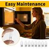 8-Pack 130V 50W Halogen Microwave Oven Light Bulbs, Compatible with GE Microwave Oven Models CVM, DVM, HVM, JNM Series - Replaces WB02X35488,
