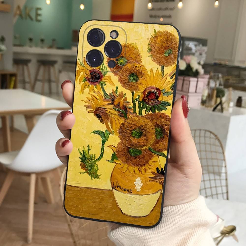 Чехол для телефона с масляной картиной Ван Гога для iPhone 17 Air 16 15 14 13 12 11 Pro Max 16 15 14 Plus Мягкий чехол из ТПУ
