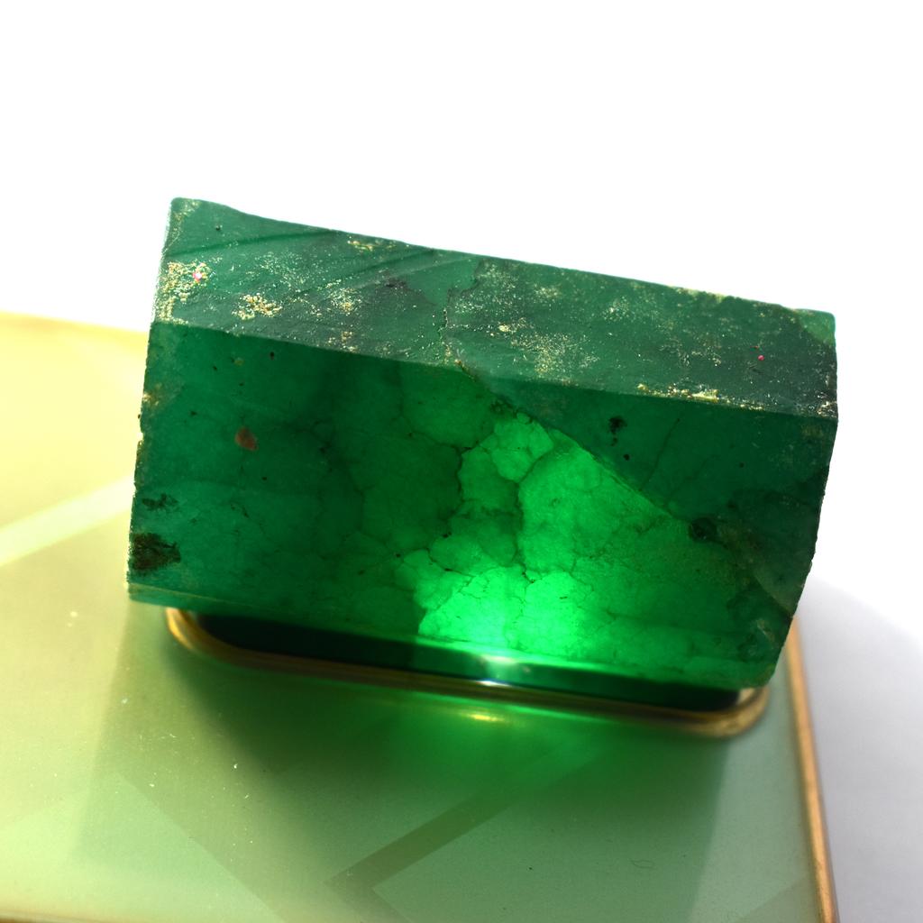 Natural Green Emerald Rough 86.90 Ct CERTIFIED Uncut Huge Loose Gemstone