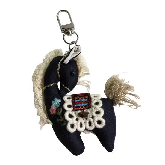 Брелок Подвеска для сумки Хлопок Лен Шарм Лошадь Винтаж Школьный Рюкзак Кольцо для ключей Портативные Аксессуары для сумки