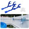 2Pcs Outdoor Pole Hanger Swimming Pool Stick Hook Plastic Telescopic Rod Holder with Screws for Net Brushes Garden Hoses
