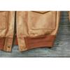 Chinese Size Classic Flight A2 Pilot Jacket Vintage Dirty Yellow Oil Waxed Cowhide Genuine Leather Jacket Men Aviator Jackets Male Coats