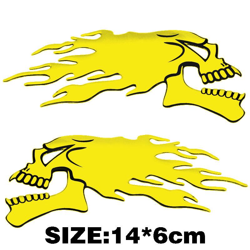 Наклейка на автомобиль мотоцикл 3D Пламя Призрак Череп Эмблема Наклейки Авто Стайлинг Декор Наклейки Авто Внешний Декор Аксессуары