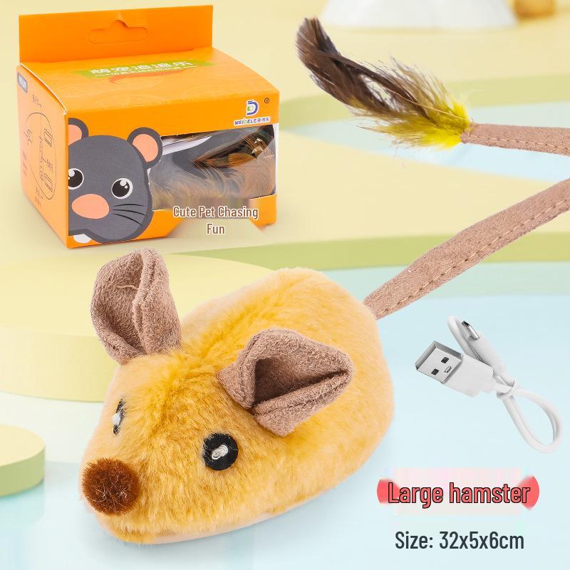 Интерактивная электрическая мышь-тизер: Умная игрушка для кошек с сенсорным управлением и дистанционным управлением