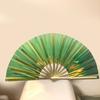 Блестящий ручной веер для женщин в китайском японском стиле, летний складной веер для фестиваля, вечеринки, клуба, танцев, фотографический реквизит