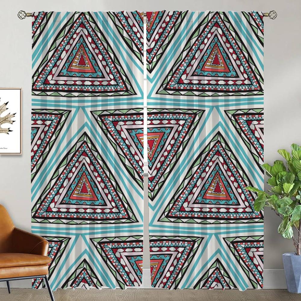 Ацтекские противомоскитные шторы для гостиной, украшение на Хэллоуин, затемняющие шторы, тюль для спальни, перегородка, кухня
