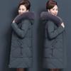 Middle Aged Elderly Women Cotton Padded Clothes Long New Mother Down Jacket