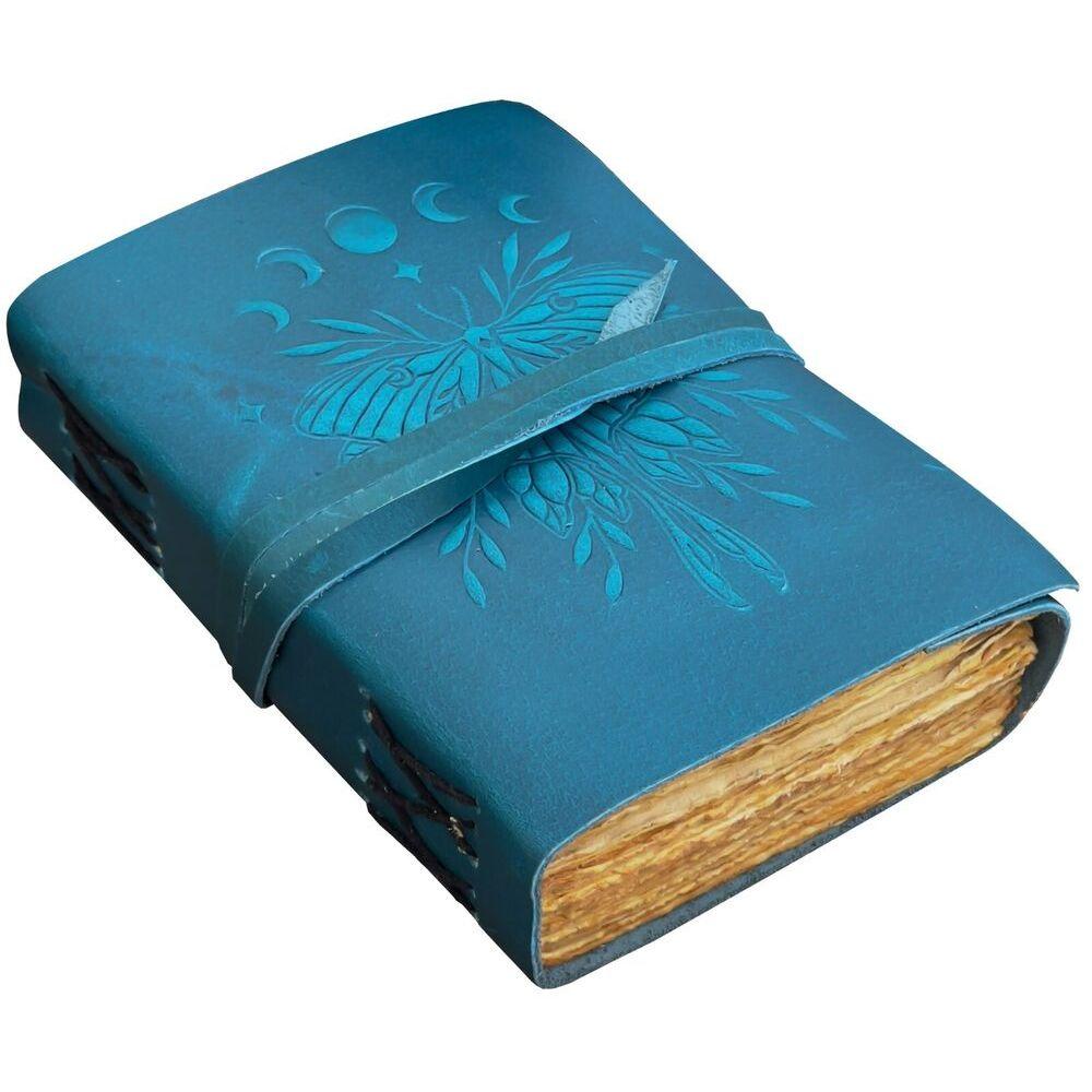 Кожаный журнал Luna Moth на заказ, бесплатная персонализация, 5 x 7 дюймов, без подкладки