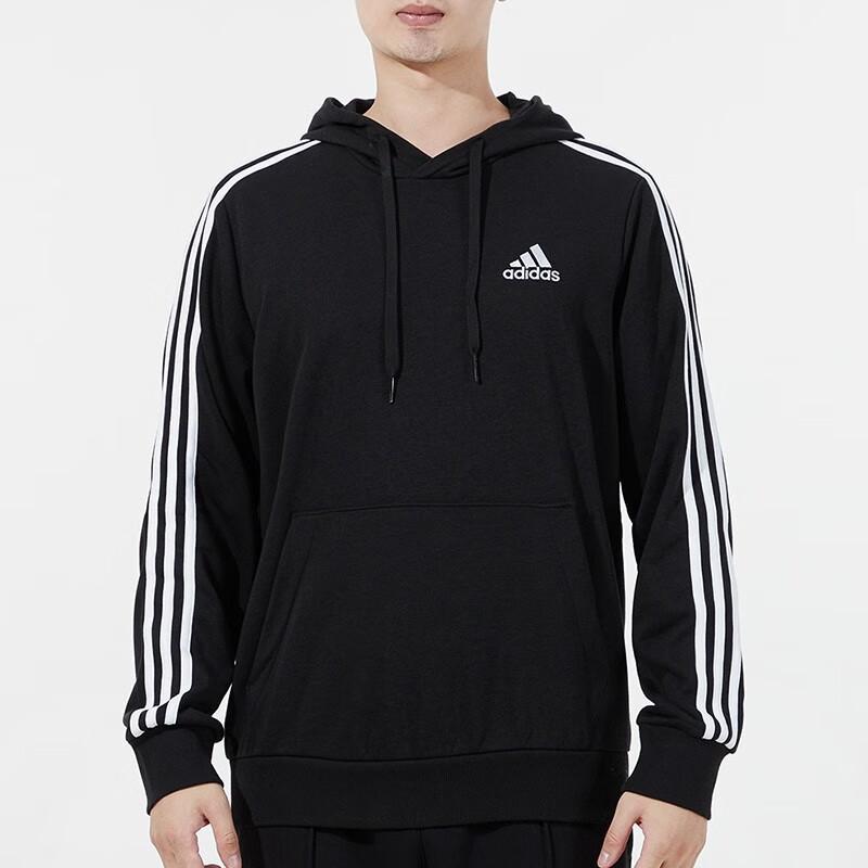 Adidas Спортивный повседневный пуловер, мужские топы, черный GK9062