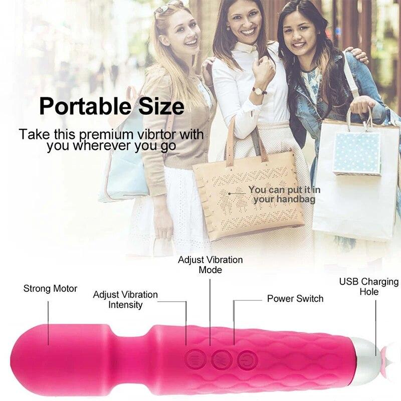 20-скоростная вибрационная стимуляция клитора, секс-игрушка для взрослых, дилдо, точка G, большая AV-палка, стимулятор клитора, вагина, эротический продукт, массажер