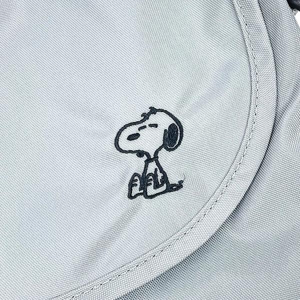 Snoopy Messenger Bag Grey Logo Tape Shoulder Bag for Going Out Travel