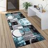 Geometric Style Carpet Runner Rug Hallway Kitchen Non Slip Washable Brown Modern Hall Rugs