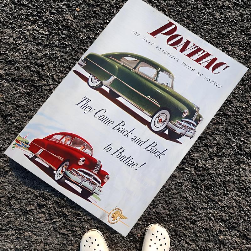 Pontiac Printed Carpet, Rug for Office Chair Living Room Bedroom Kitchen Room Decor Gifts.