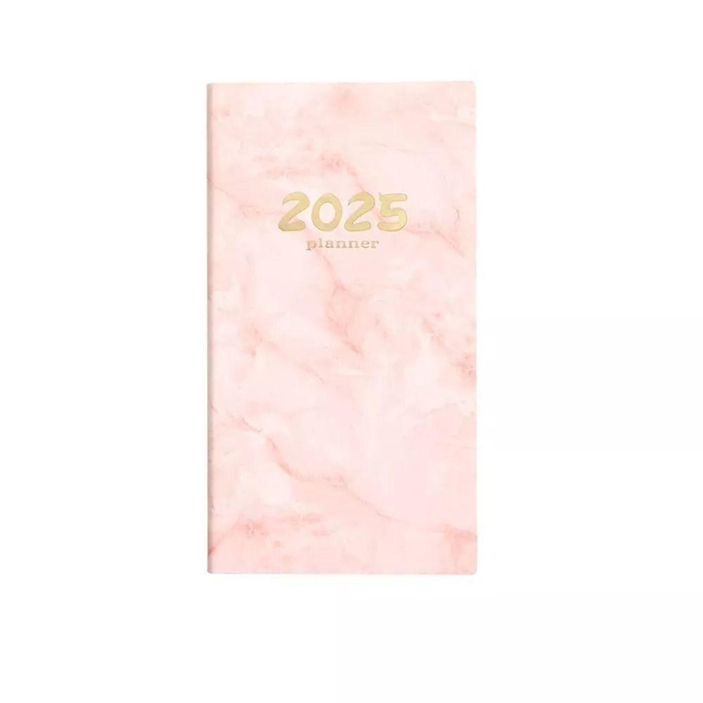 Блокнот-ежедневник на 2025 год с мраморной обложкой, с календарем и списком дел, английский, блокноты для студентов