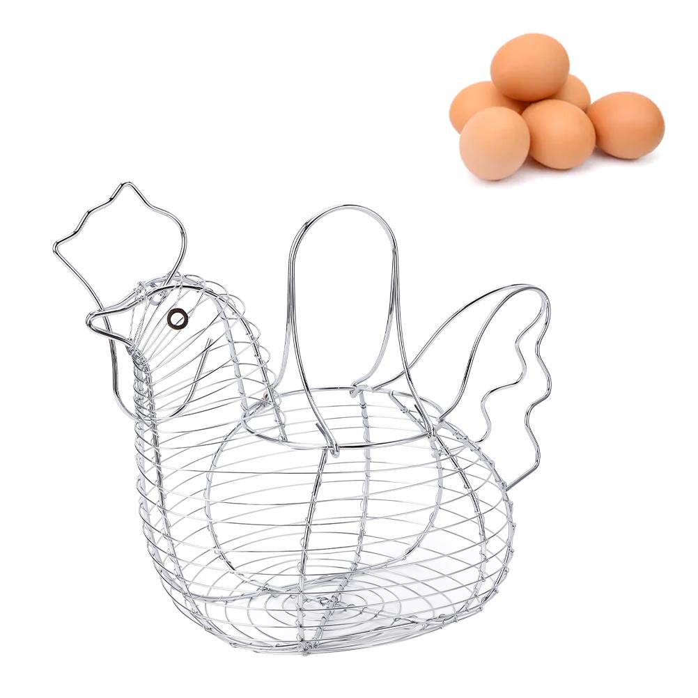 Корзина для фруктов из кованого железа, плетеная корзина для яиц