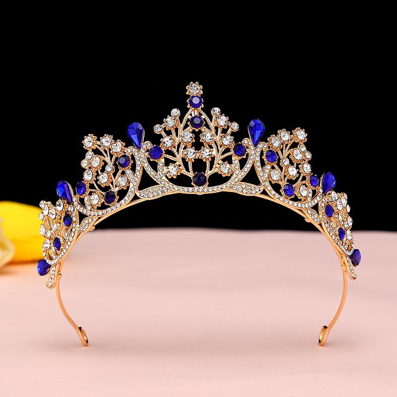 Crystal Red Princess Crown Headdress: Sweet Bridal Hair Accessory & 18th Birthday Gift