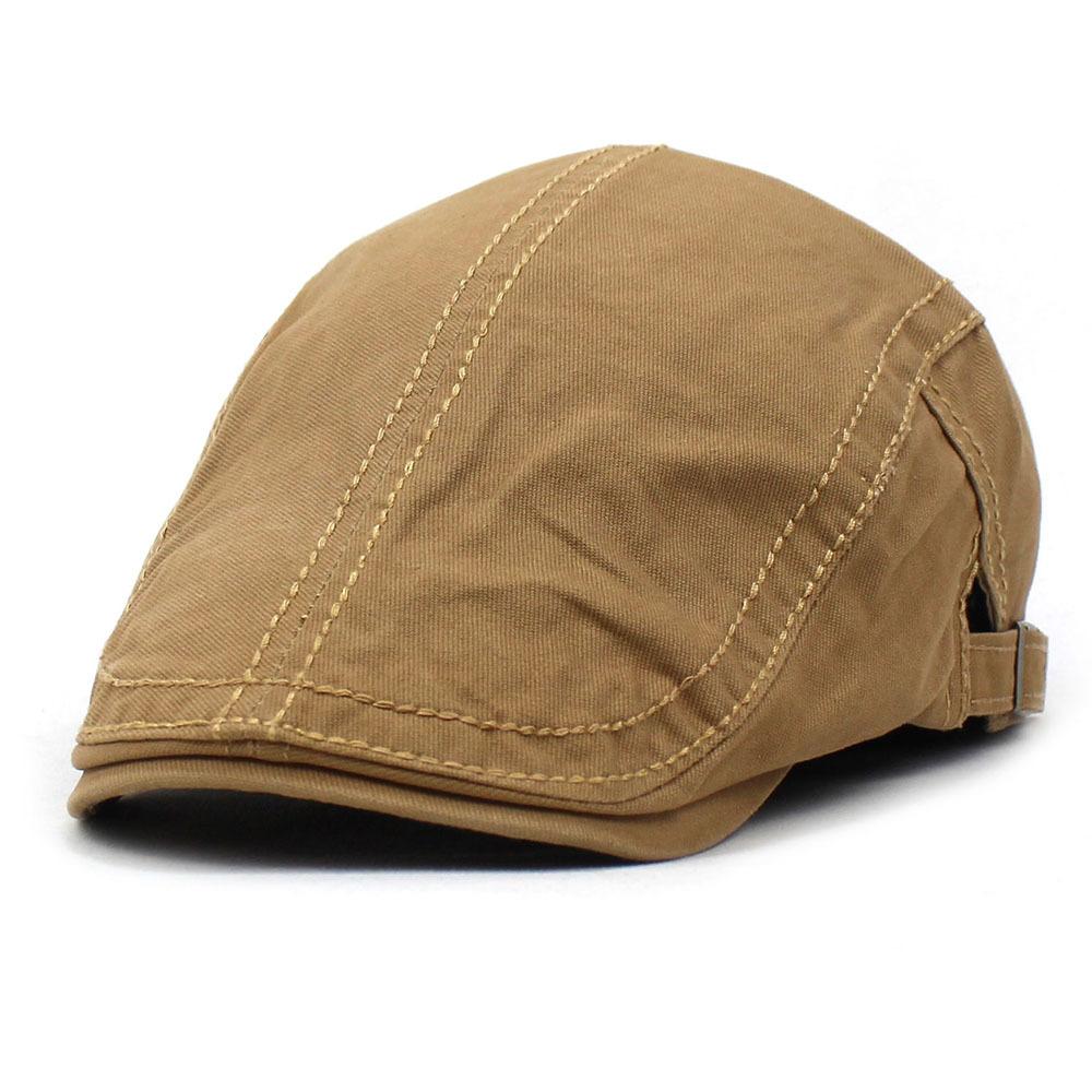 Новая мужская хлопковая шляпа, однотонный берет с загнутыми полями, шляпа с утиным язычком, летняя шляпа от солнца