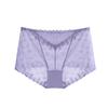 Мягкое кружевное нижнее белье для женщин, трусы больших размеров, с высокой талией, сексуальные трусики, прозрачные сетчатые женские трусы