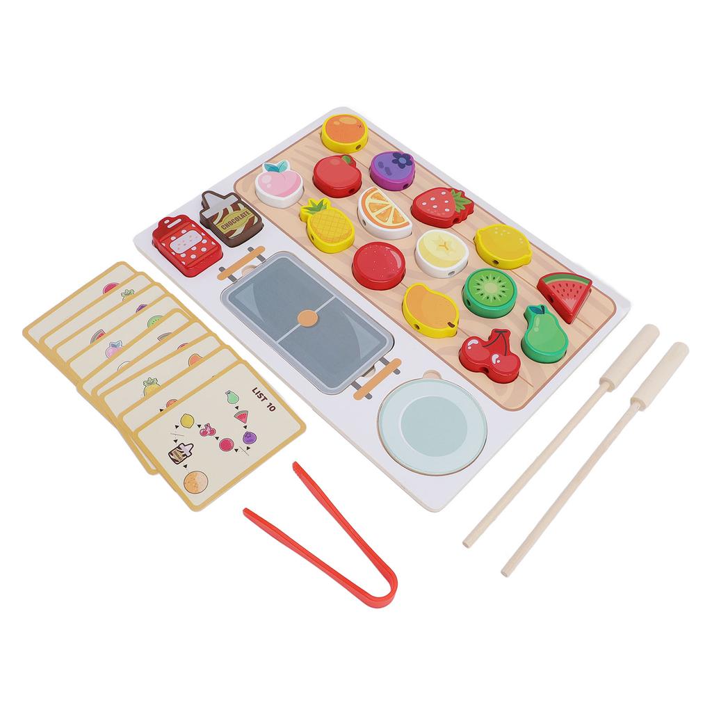 Деревянный набор игрушечной еды Детское раннее образование Фруктовые шпажки Игрушки Игровые аксессуары