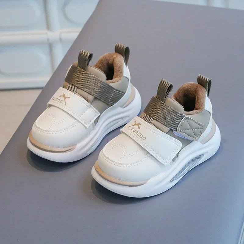Zapatillas Kid Shoe Leather Kid Sneakers 2025 Autumn Girl Casual Shoes Boy Anti Slip Running Shoes Lightweight Skate Shoes Tenis
