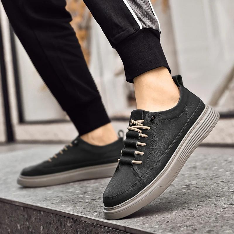 Модная спортивная обувь из натуральной кожи с мягкой подошвой, роскошные брендовые повседневные туфли-оксфорды для мужчин, обувь ручной работы, прогулочные туфли со шнуровкой