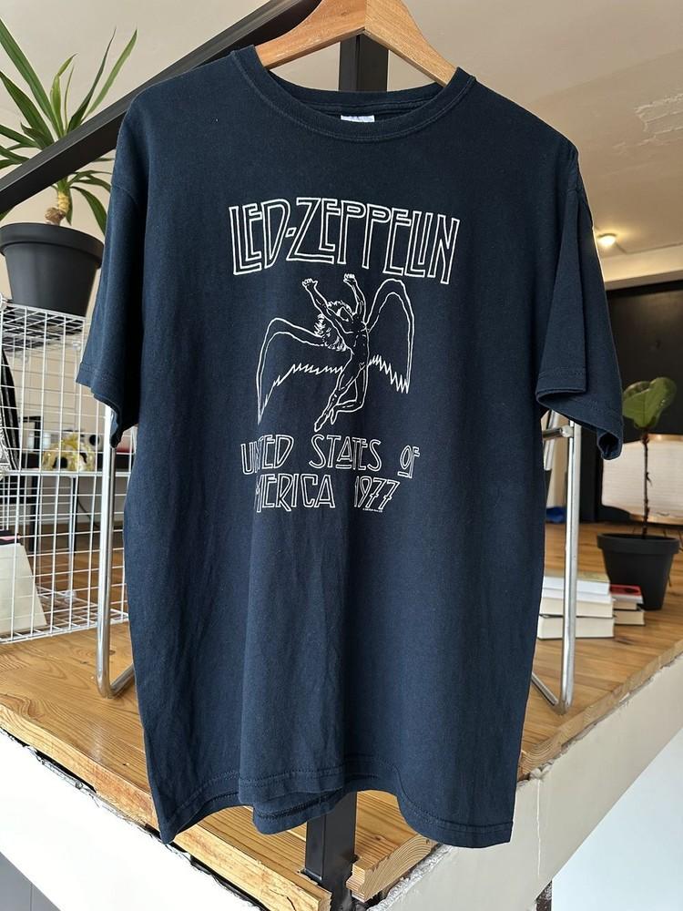 Led Zeppelin United States Of America1977 Black Unisex Tshirt Reprint Unisex T-Shirt