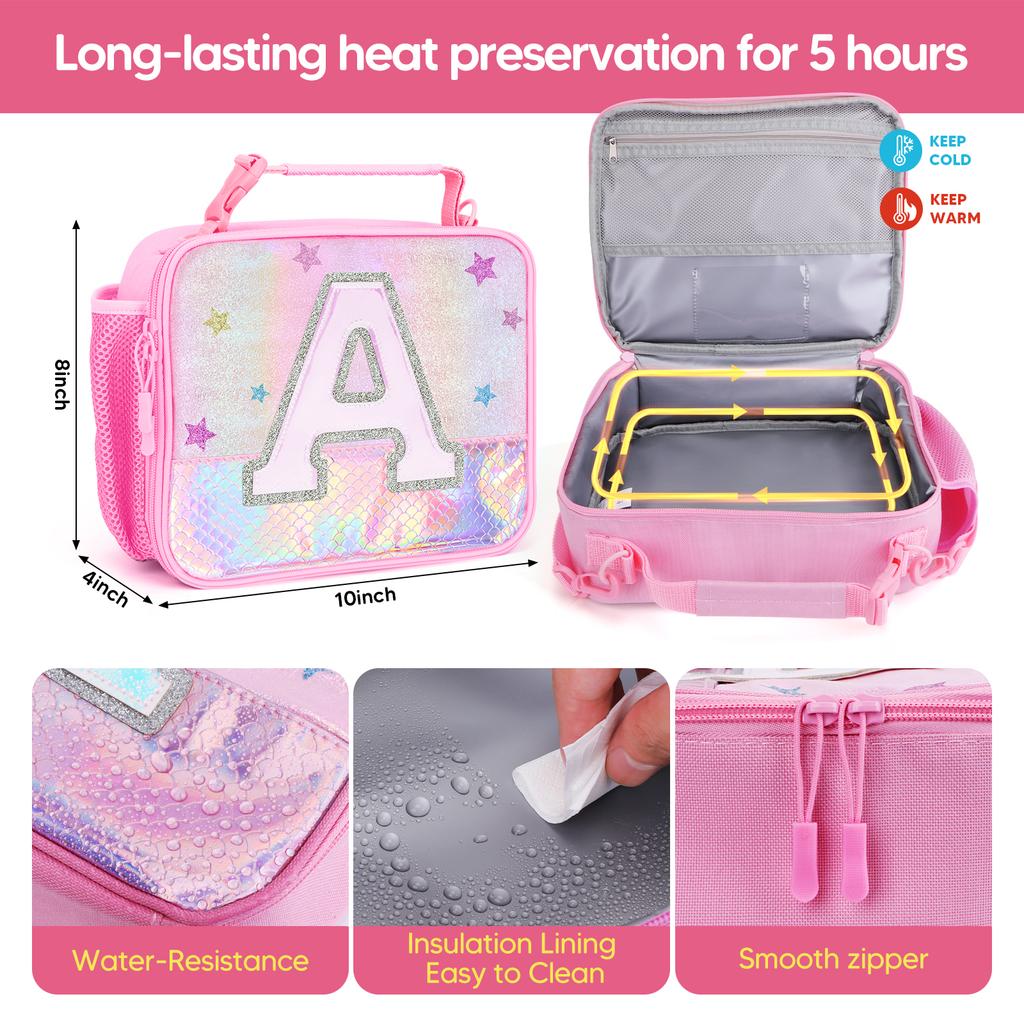 Unicorn Bento Storage Bag Lunch Bag For Girls Women Thermal Bag with Lunch Box For School Office Kids Birthday Gift