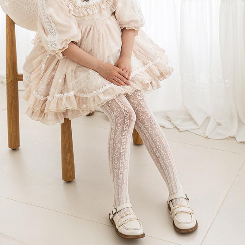 Летняя Мода Девочки Колготки Нейлон Дышащая Сетка Белый Черный Детские Колготки Принцессы Эластичность Леггинсы Для 3-12 Лет