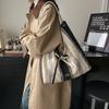 Корейская новая осенне-зимняя плюшевая ленивая универсальная двусторонняя плечевая сумка-тоут, мягкая восковая японская студенческая сумка для женщин