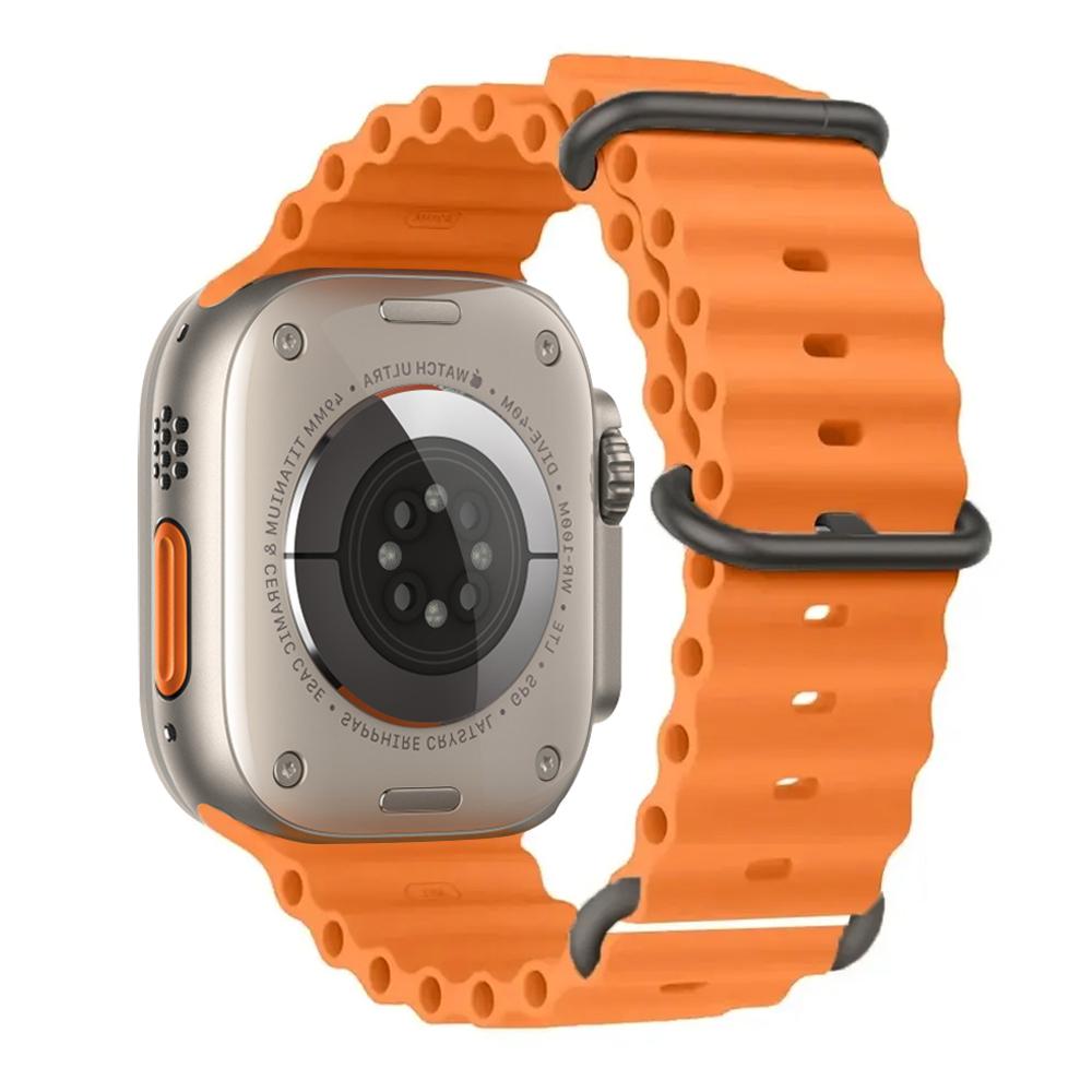 Ocean Strap for apple watch Band 49mm 44mm 40mm 45mm 41mm 46mm silicone bracelet correa iWatch series 7 6 5 3 se 8 9 10 ultra 2