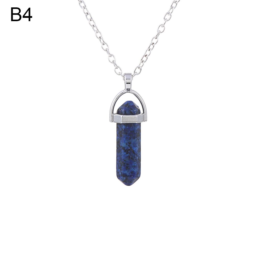 Покрытая чакра гексагональный натуральный кристалл ожерелье кварцевая цепочка камень кулон ювелирные изделия аксессуары