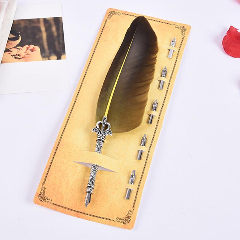 1 комплект пишущих инструментов, винтажная резьба, цветок, рот, британский стиль, новогодний подарок, высококачественная перьевая ручка, канцелярские принадлежности