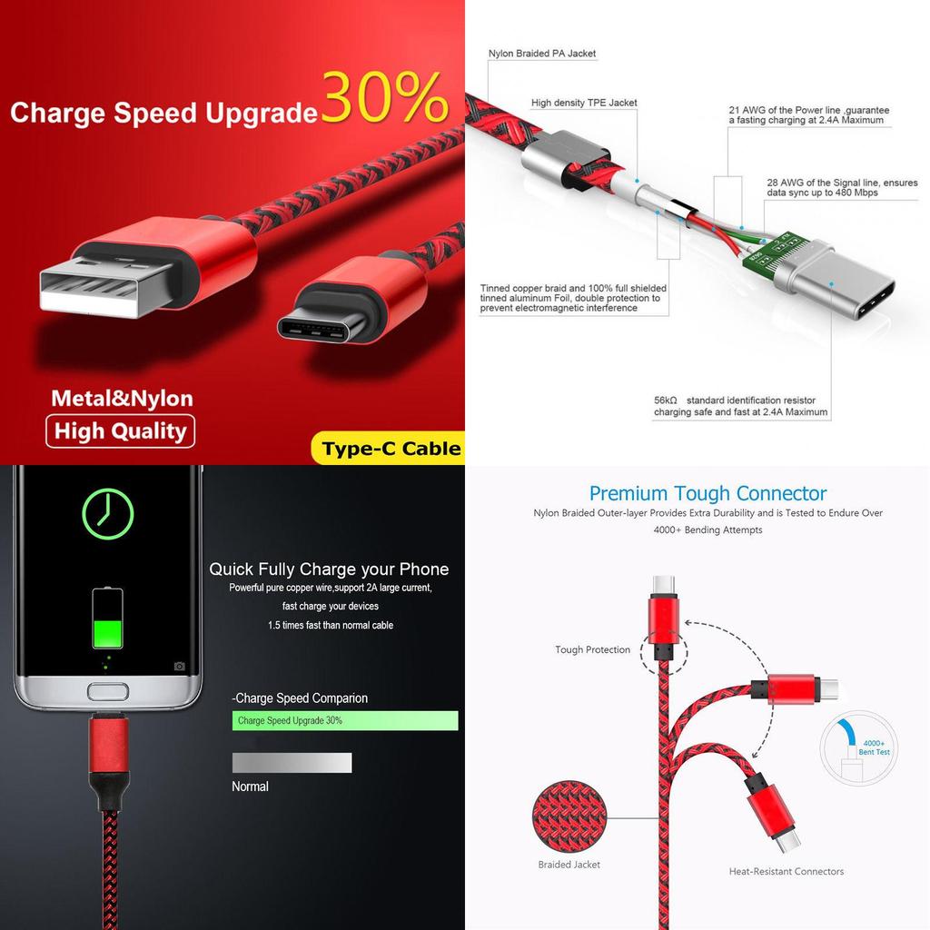 1 Кабель для быстрой зарядки и передачи данных, разработанный для Samsung Galaxy S8/plus