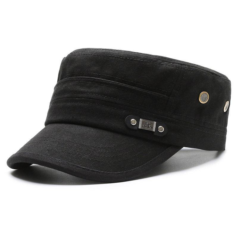 Мужская хлопковая плоская кепка в корейском стиле - сетчатая кепка для рыбалки и путешествий