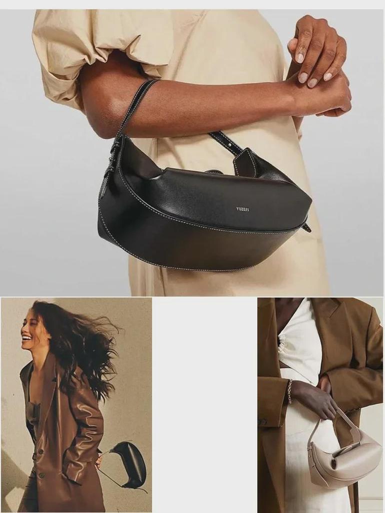 YUZEFI Fortune Cookie Retro Leather Clutch Bag for Women